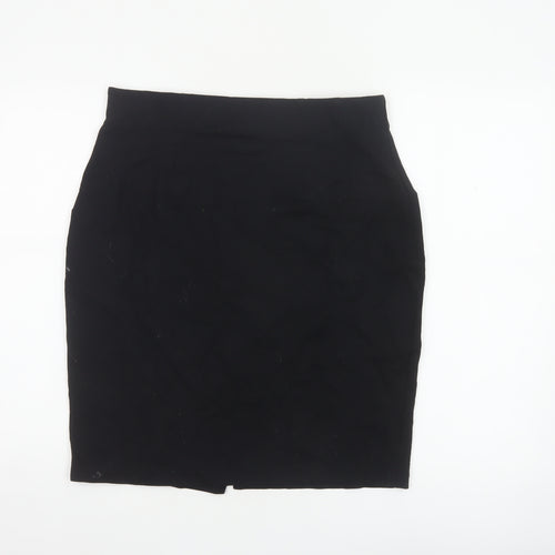 Marks and Spencer Women Black UK 14 Pencil Knee Length Work Skirt