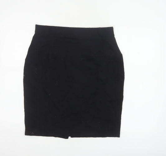Marks and Spencer Women Black UK 14 Pencil Knee Length Work Skirt