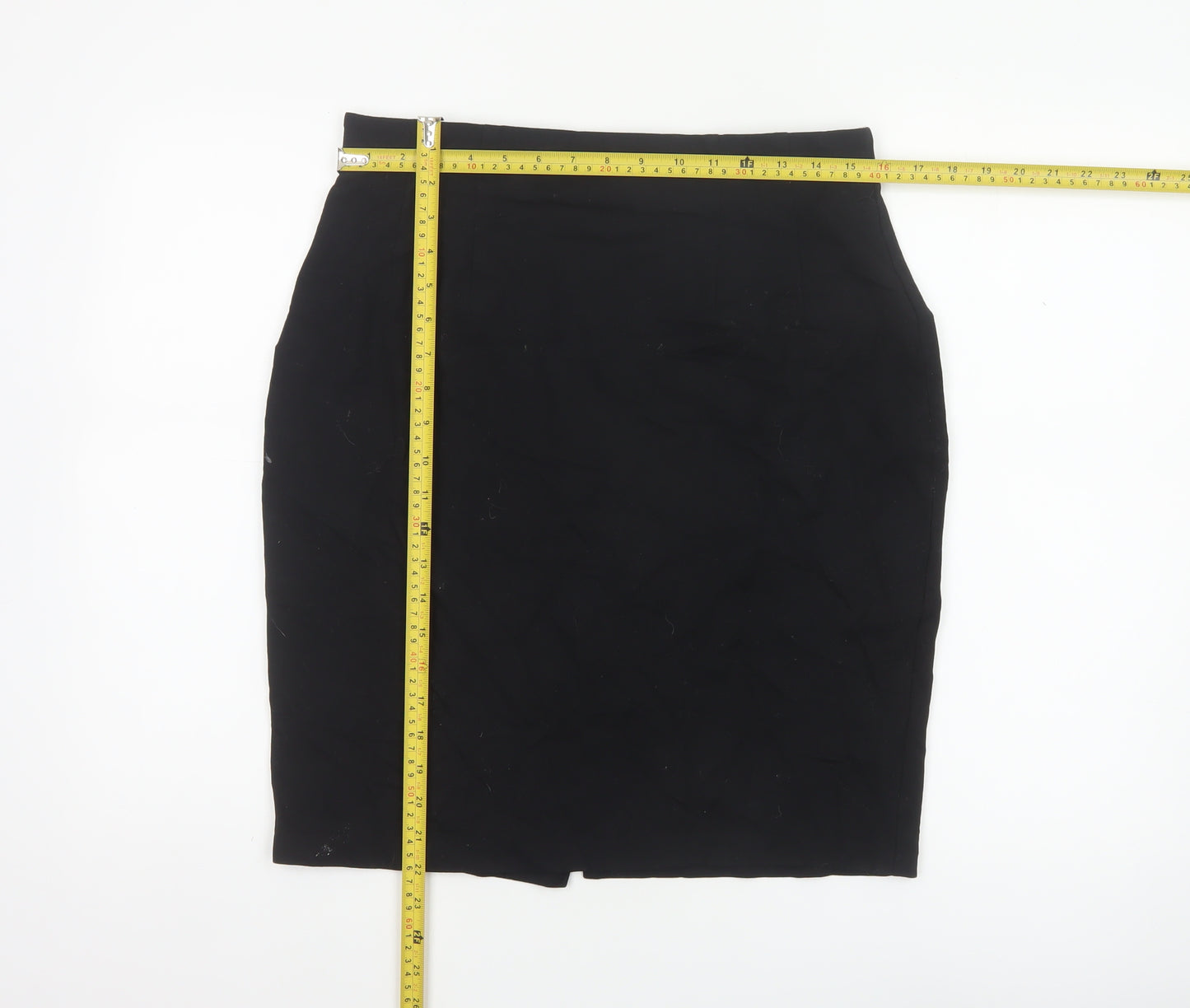 Marks and Spencer Women Black UK 14 Pencil Knee Length Work Skirt