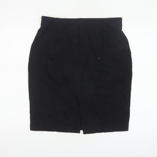 Marks and Spencer Women Black UK 14 Pencil Knee Length Work Skirt