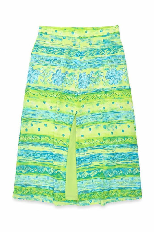 Sensations Women Green Blue UK 18 Long Wrap Floral Skirt