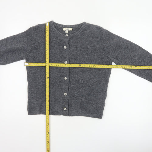 Marks and Spencer Women’s Grey S Jewel Button Knit Cardigan