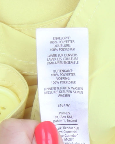 David Barry Women Yellow UK 16 Belted Double-Breasted Trench Coat
