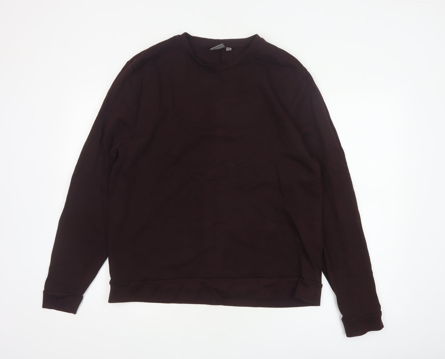 ASOS Men Brown L Pullover Crew Neck Cotton Sweatshirt