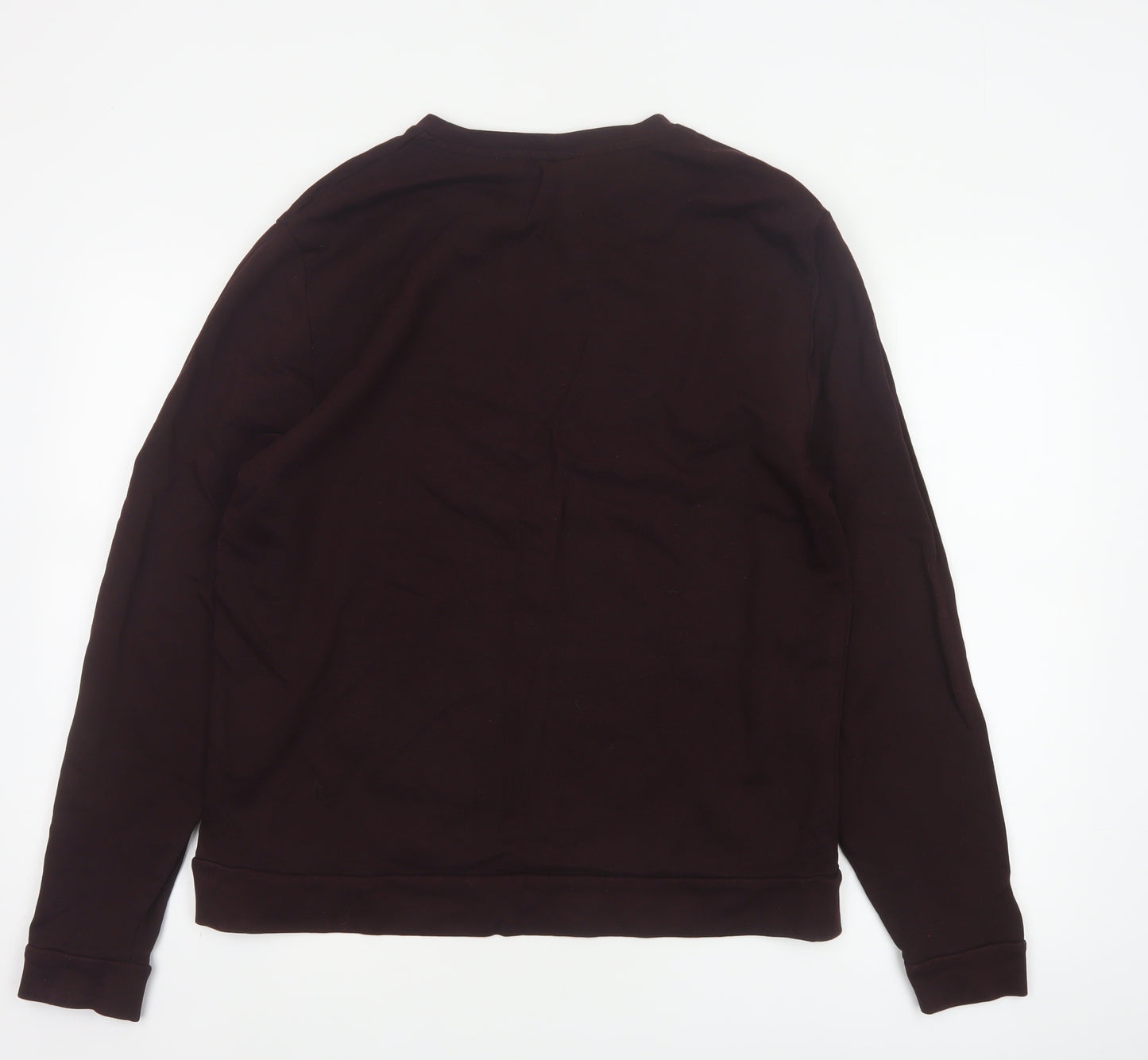 ASOS Men Brown L Pullover Crew Neck Cotton Sweatshirt