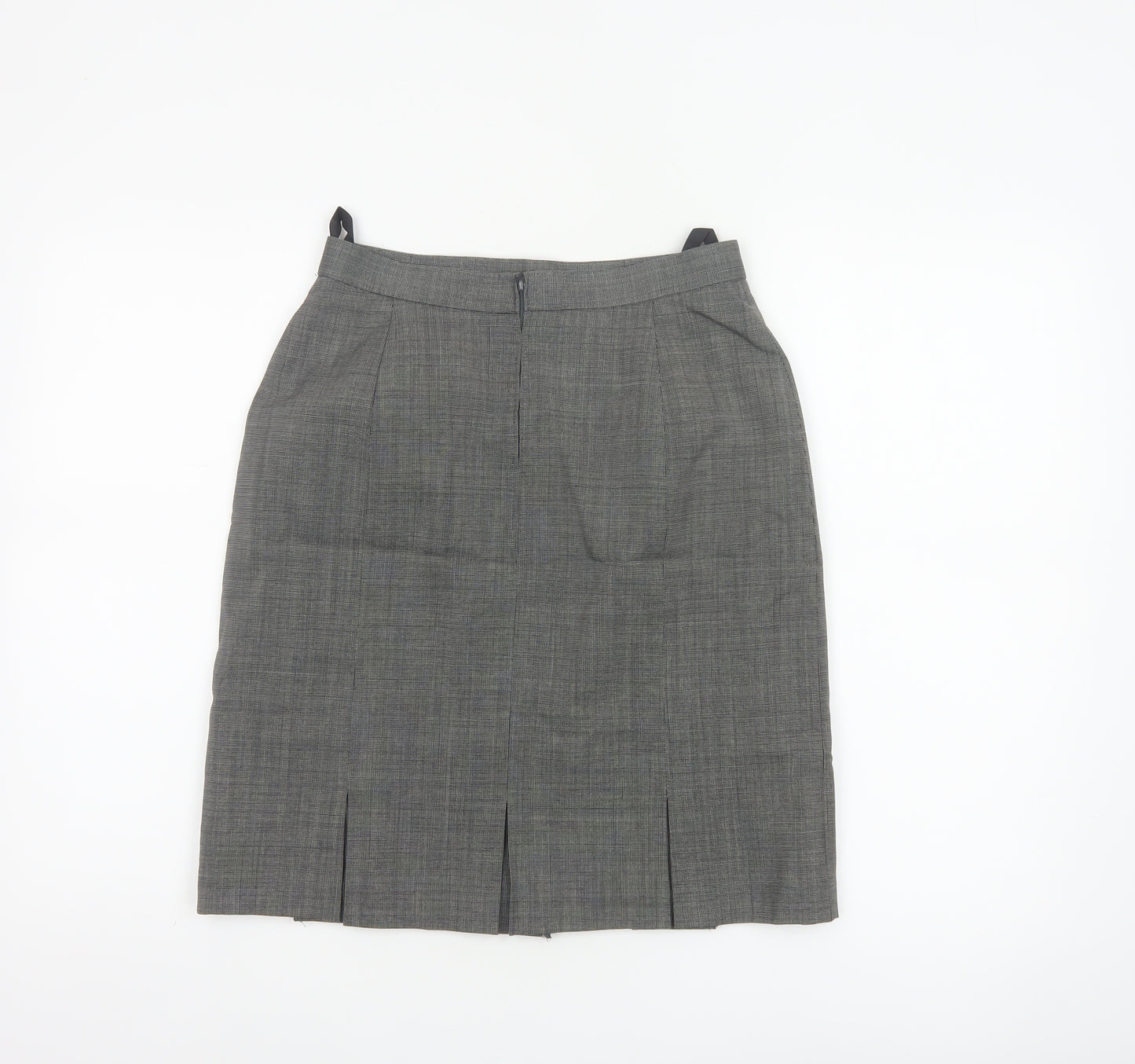 St Michael Women Black Wool Pencil Skirt UK 12 Knee Length Vintage