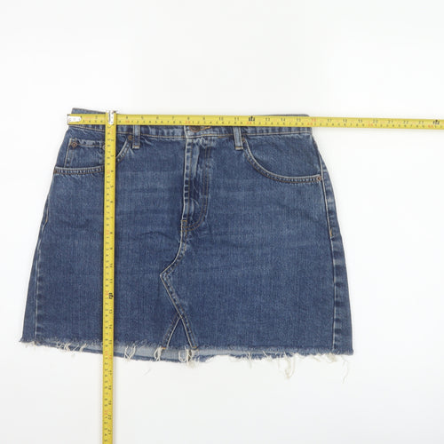 BDG Urban Outfitters Women’s Blue L Mini Denim Raw Hem Skirt