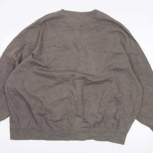 Nike Men’s Brown M Pullover Crew Neck Fleece Sweatshirt Athletic 1972