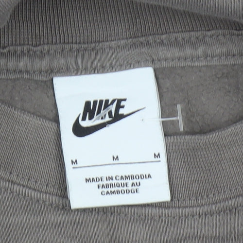Nike Men’s Brown M Pullover Crew Neck Fleece Sweatshirt Athletic 1972