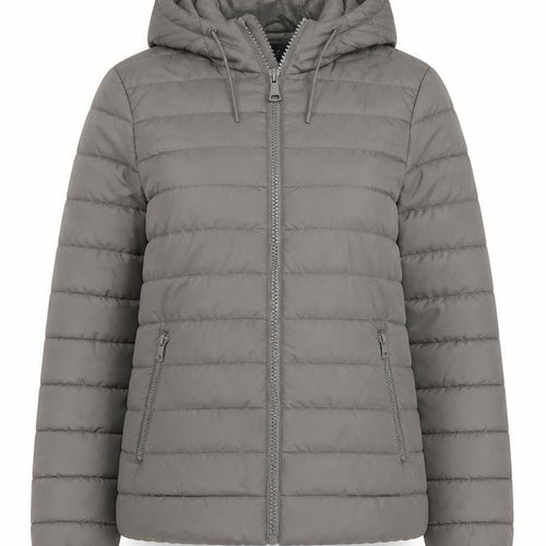 New Look Women’s Grey UK 10 Hooded Quilted Puffer Jacket