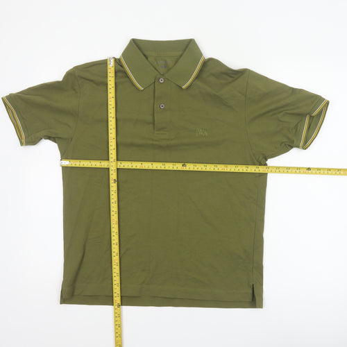 JW Anderson Men’s Green S Cotton Pique Logo Polo Shirt