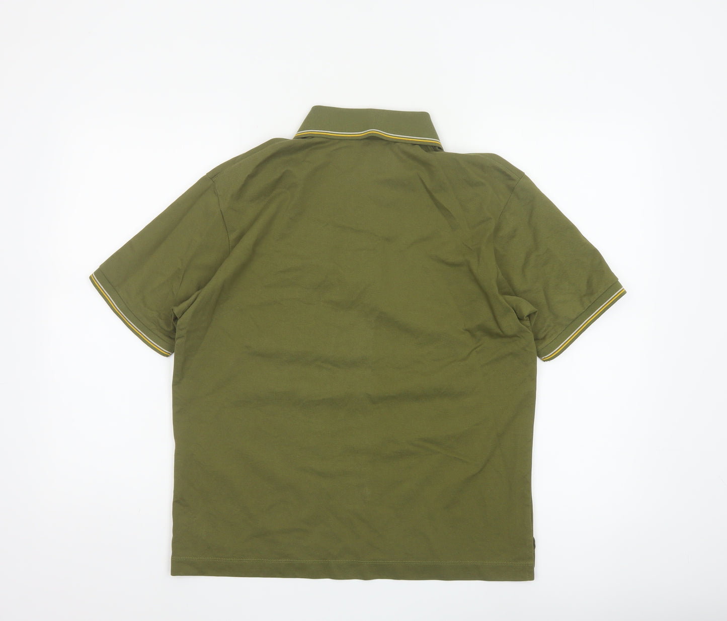 JW Anderson Men’s Green S Cotton Pique Logo Polo Shirt