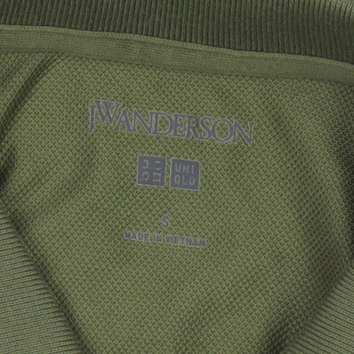 JW Anderson Men’s Green S Cotton Pique Logo Polo Shirt