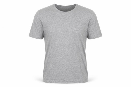 Hugo Boss Men's Grey Medium Logo Cotton Crew Neck T-Shirt
