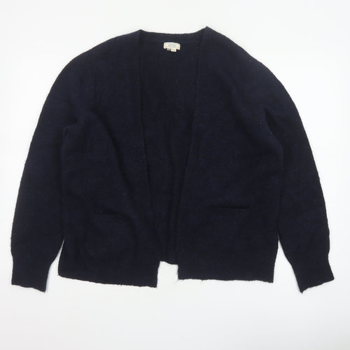 Fat Face Women’s Blue Open Knit Cardigan UK 14 Long Sleeve Wool Alpaca