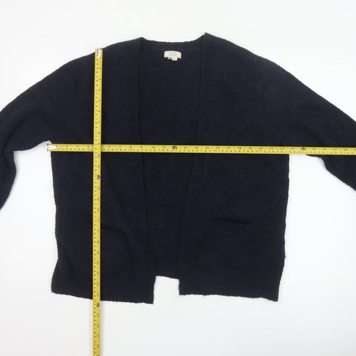 Fat Face Women’s Blue Open Knit Cardigan UK 14 Long Sleeve Wool Alpaca