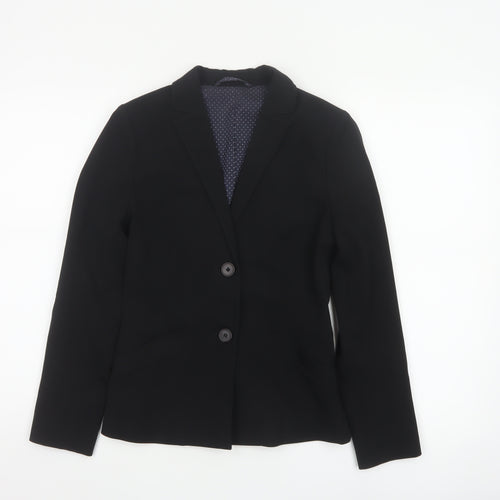 Jigsaw Women’s Black UK 8 Wool Blend 2 Button Tailored Blazer