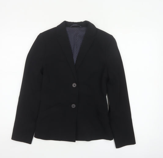 Jigsaw Women’s Black UK 8 Wool Blend 2 Button Tailored Blazer