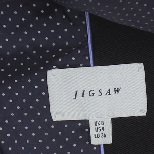 Jigsaw Women’s Black UK 8 Wool Blend 2 Button Tailored Blazer