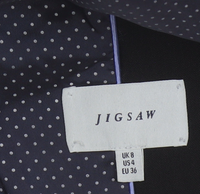 Jigsaw Women’s Black UK 8 Wool Blend 2 Button Tailored Blazer
