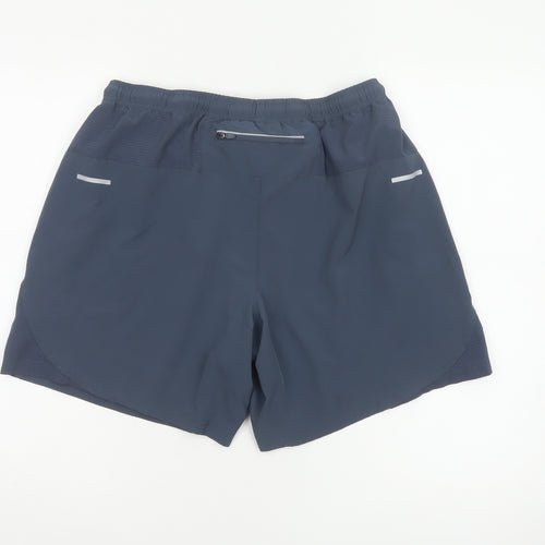 Dunnes Stores Men Grey L Athletic Running Shorts Drawstring Reflective