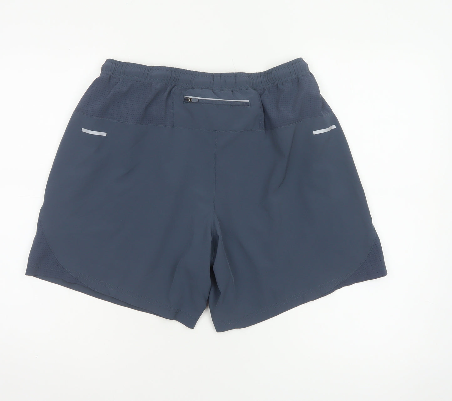 Dunnes Stores Men Grey L Athletic Running Shorts Drawstring Reflective
