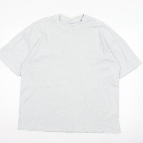 Garment Makers Industry Men’s White L Waffle Knit High Neck T-Shirt