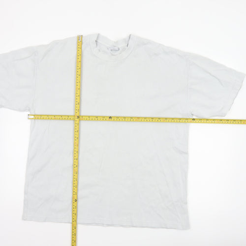 Garment Makers Industry Men’s White L Waffle Knit High Neck T-Shirt