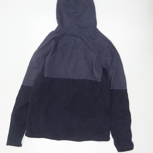Adidas Men’s Blue M Full Zip Hooded Logo Sports Hoodie