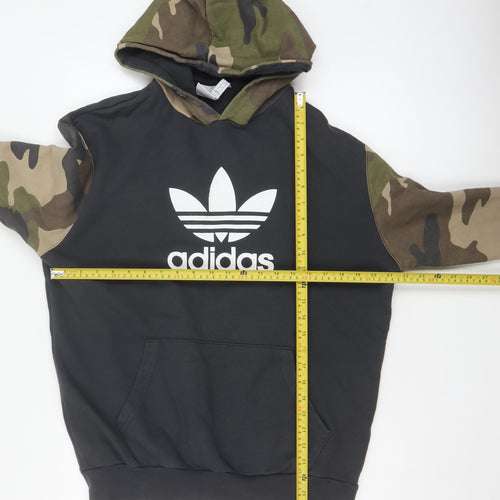adidas Men’s Black Camo Logo Pullover Hoodie XL