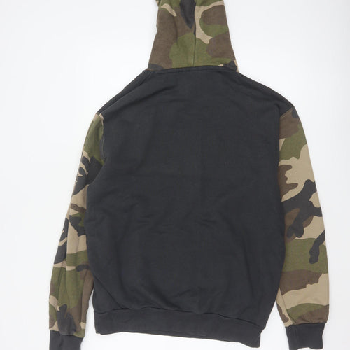 adidas Men’s Black Camo Logo Pullover Hoodie XL
