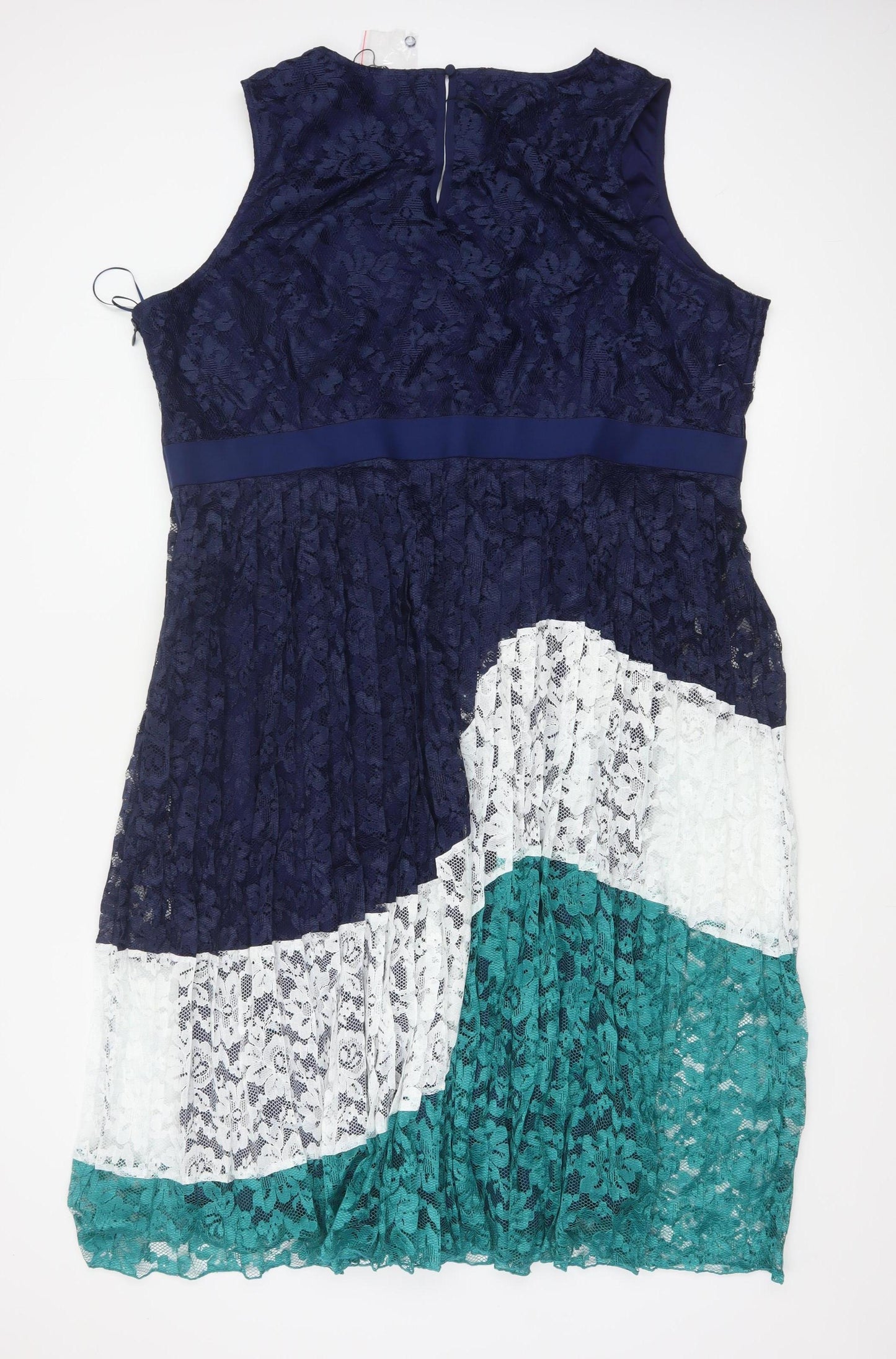 Little Mistress Women Multicoloured Lace A-Line Dress UK 26