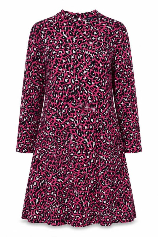Marks & Spencer Collection Women’s Pink Leopard Print Fit & Flare Dress UK 16