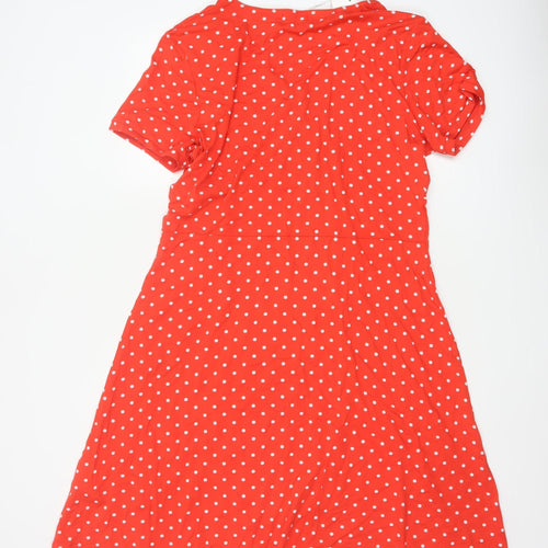 Joe Browns Women Red Polka Dot Fit & Flare Midi Dress UK 18