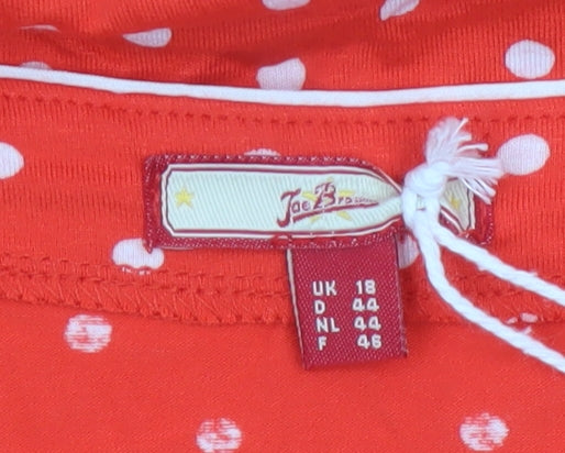 Joe Browns Women Red Polka Dot Fit & Flare Midi Dress UK 18