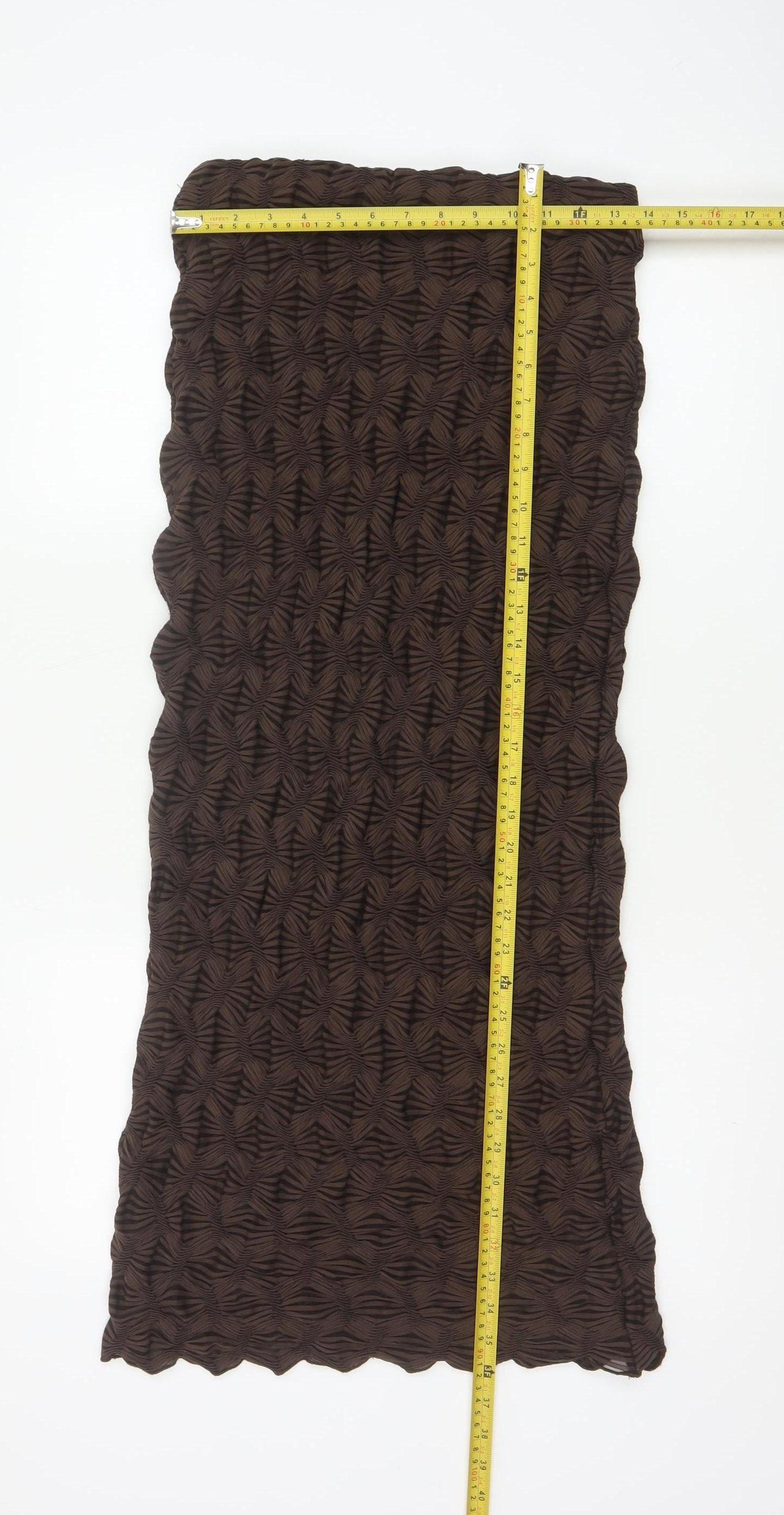 River Island Samantha Faiers Women Brown Animal Print Long Skirt UK 12