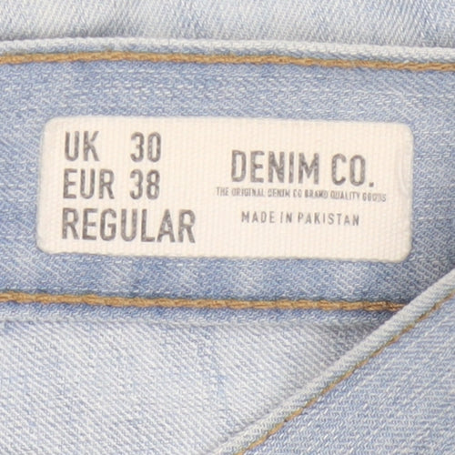 Denim Co. Men’s Blue W30 Regular Light Wash Bermuda Denim Shorts