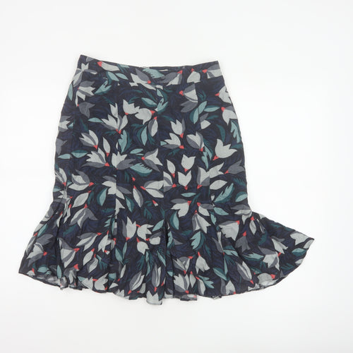Brora Women Multicoloured Floral UK 10 Knee Length Flared Ruffle Skirt