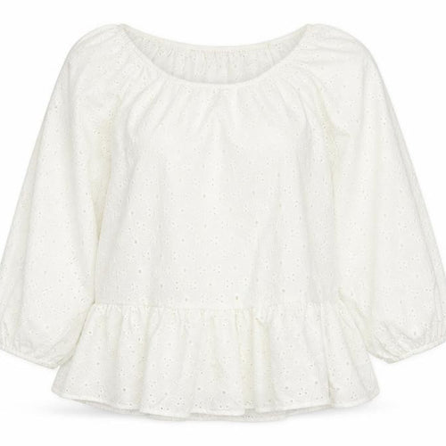 Dorothy Perkins Women Ivory UK 10 Tall Basic Broderie Blouse