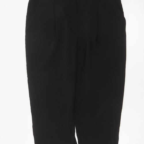 New Look Women’s Black UK 16 Tapered Tie Belt Dress Trousers