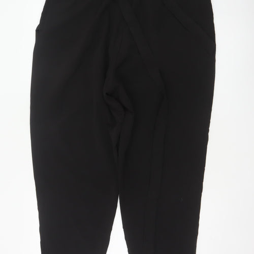 New Look Women’s Black UK 16 Tapered Tie Belt Dress Trousers