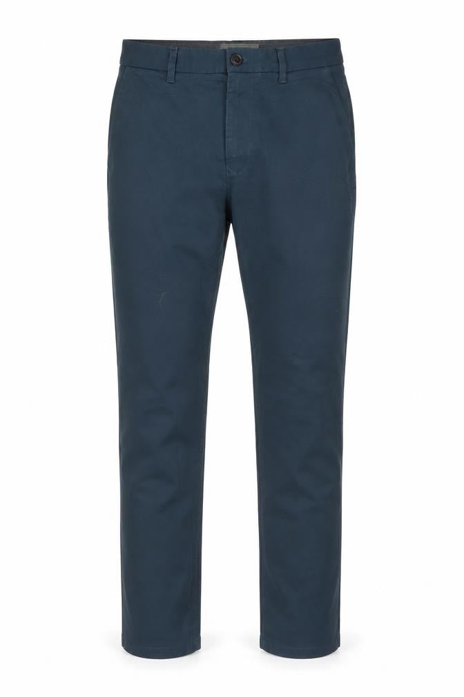 Next Men's Blue 32L Slim Stretch Chino Trousers Cotton