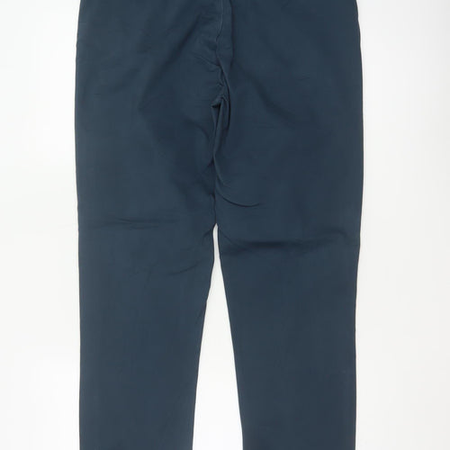 Next Men's Blue 32L Slim Stretch Chino Trousers Cotton