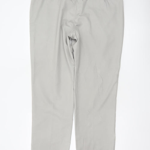 Marks & Spencer Men's Grey 40R Regular Fit Dress Trousers