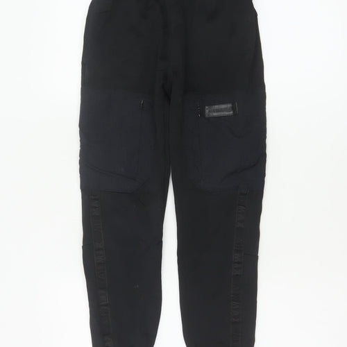Nike Boys Black Air Max Jogger Trousers Size S 128-137cm Zip Pockets