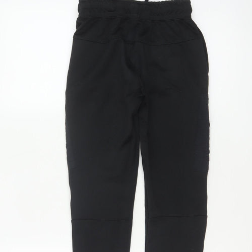 Nike Boys Black Air Max Jogger Trousers Size S 128-137cm Zip Pockets