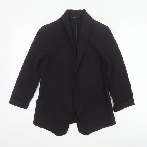 Crafted Women Black UK 6 Shawl Lapel Long Tuxedo Blazer