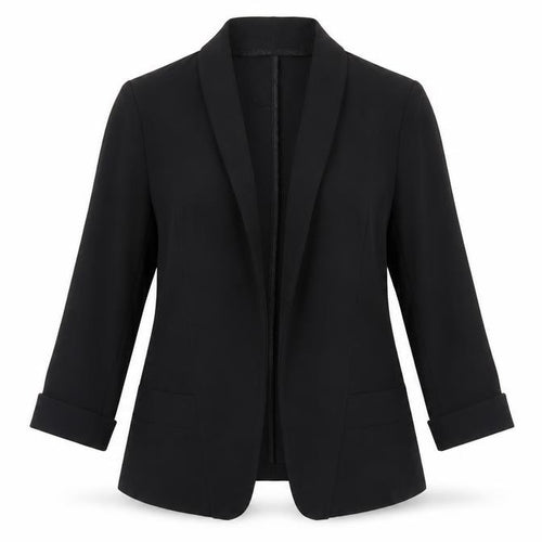 Crafted Women Black UK 6 Shawl Lapel Long Tuxedo Blazer