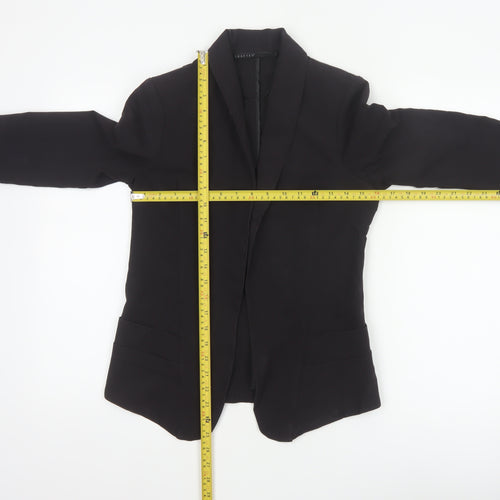 Crafted Women Black UK 6 Shawl Lapel Long Tuxedo Blazer