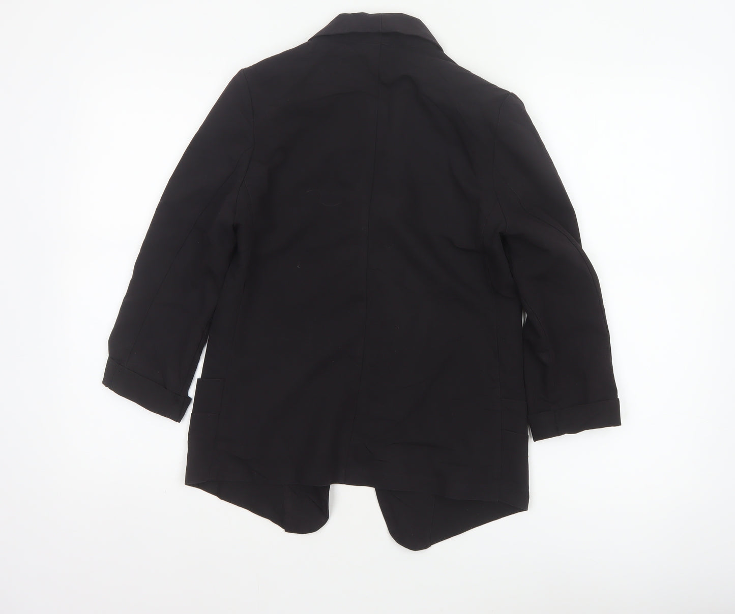 Crafted Women Black UK 6 Shawl Lapel Long Tuxedo Blazer